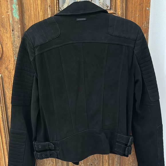 Blanc Noir 100% Leather Cherie Suede Motorcycle Jacket - Picture 5 of 13